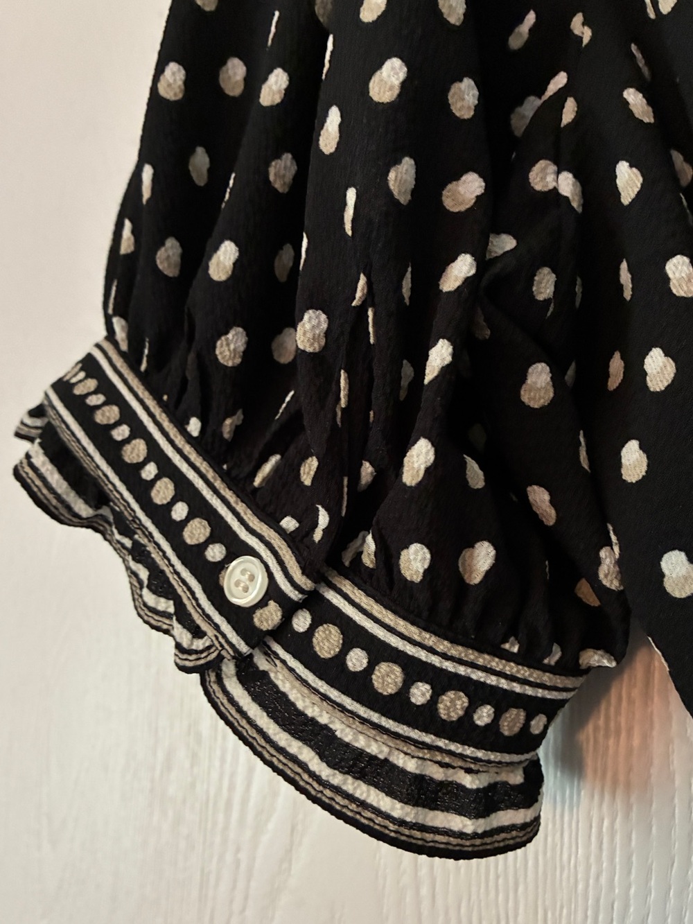 Max Studio Black and White Polka Dot Midi Dress - Picture 4 of 5